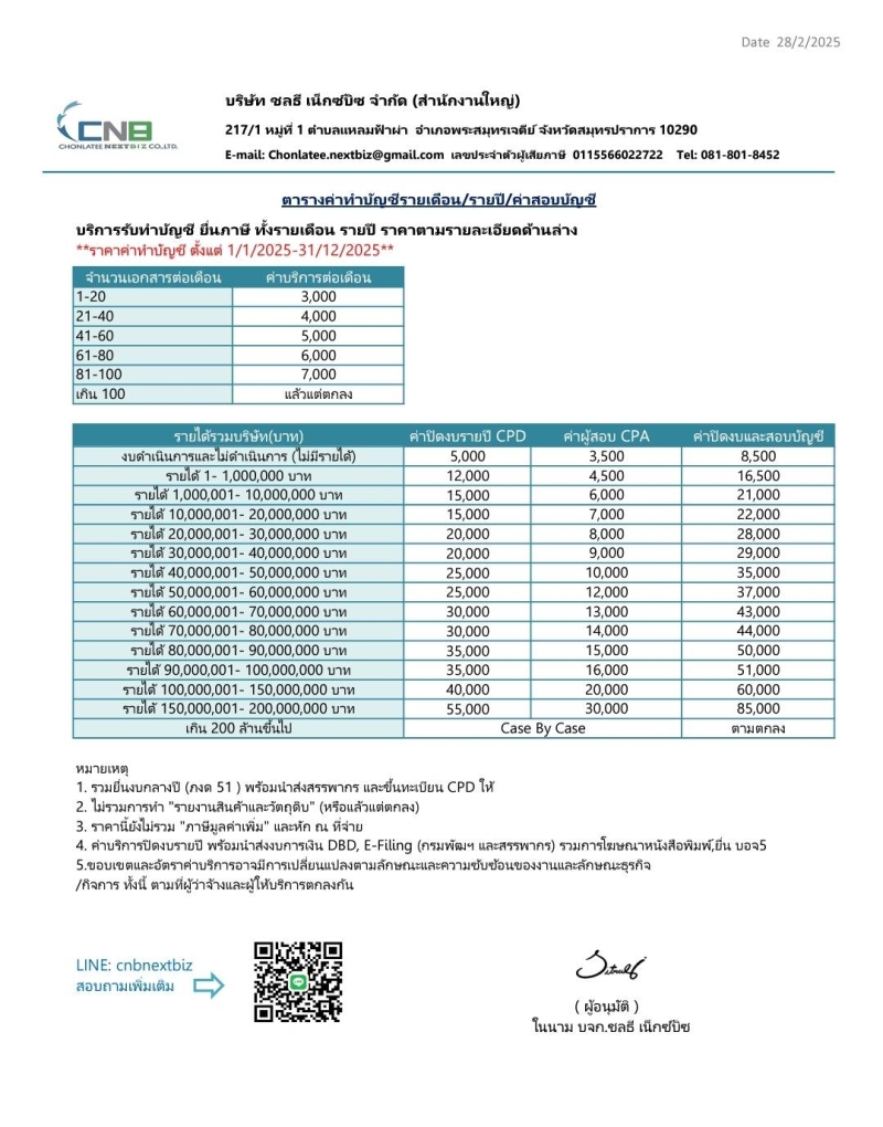 รับทำบัญชี จดทะเบียน ภาษี ปิดงบเดือน/งบปี ปรึกษาฟรี