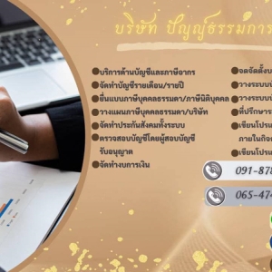 รับวางระบบบบัญชี วางแผนภาษี