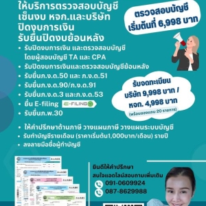 รับทำบัญชีและยื่นภาษี
